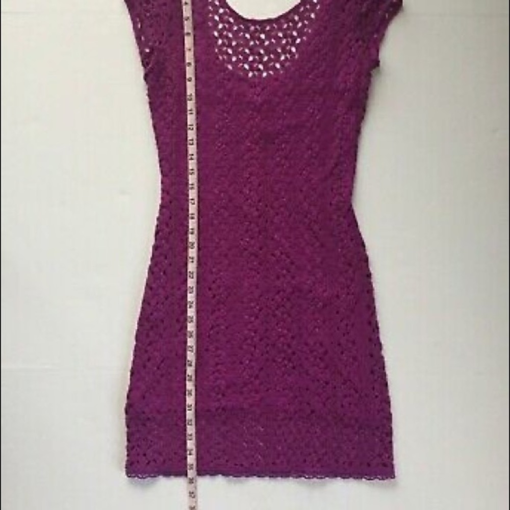 F6 *3 for $15* Free people magenta pink knit bodycon mini dress - Picture 9 of 12